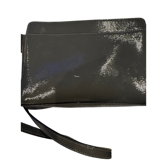 KATE SPADE Hancock Park Angelica Crossbody Doe Gray Patent Leather with Dust Bag - Picture 6 of 8